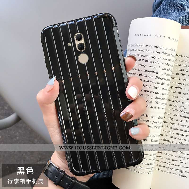 Housse Huawei Mate 20 Lite Fluide Doux Téléphone Portable Étui Couleur Unie Coque Vert Verte
