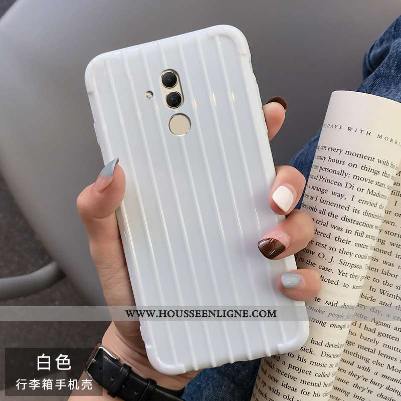 Housse Huawei Mate 20 Lite Fluide Doux Téléphone Portable Étui Couleur Unie Coque Vert Verte