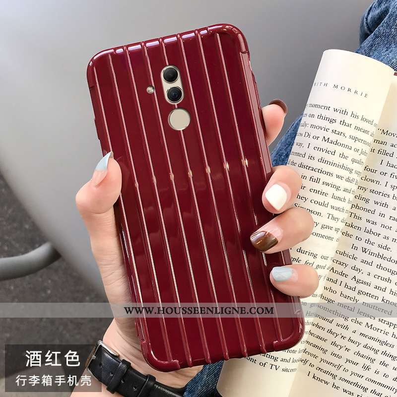 Housse Huawei Mate 20 Lite Fluide Doux Téléphone Portable Étui Couleur Unie Coque Vert Verte