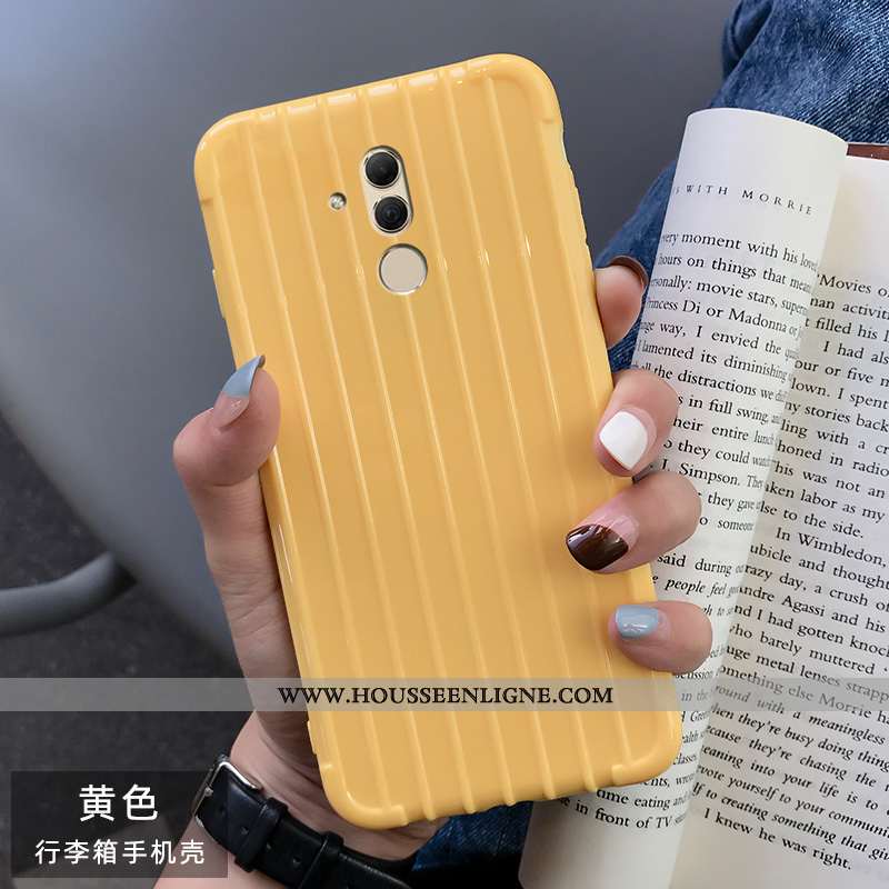Housse Huawei Mate 20 Lite Fluide Doux Téléphone Portable Étui Couleur Unie Coque Vert Verte