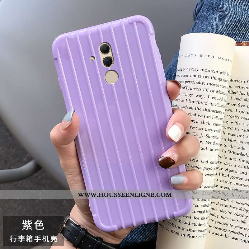 Housse Huawei Mate 20 Lite Fluide Doux Téléphone Portable Étui Couleur Unie Coque Vert Verte
