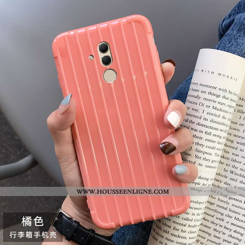 Housse Huawei Mate 20 Lite Fluide Doux Téléphone Portable Étui Couleur Unie Coque Vert Verte