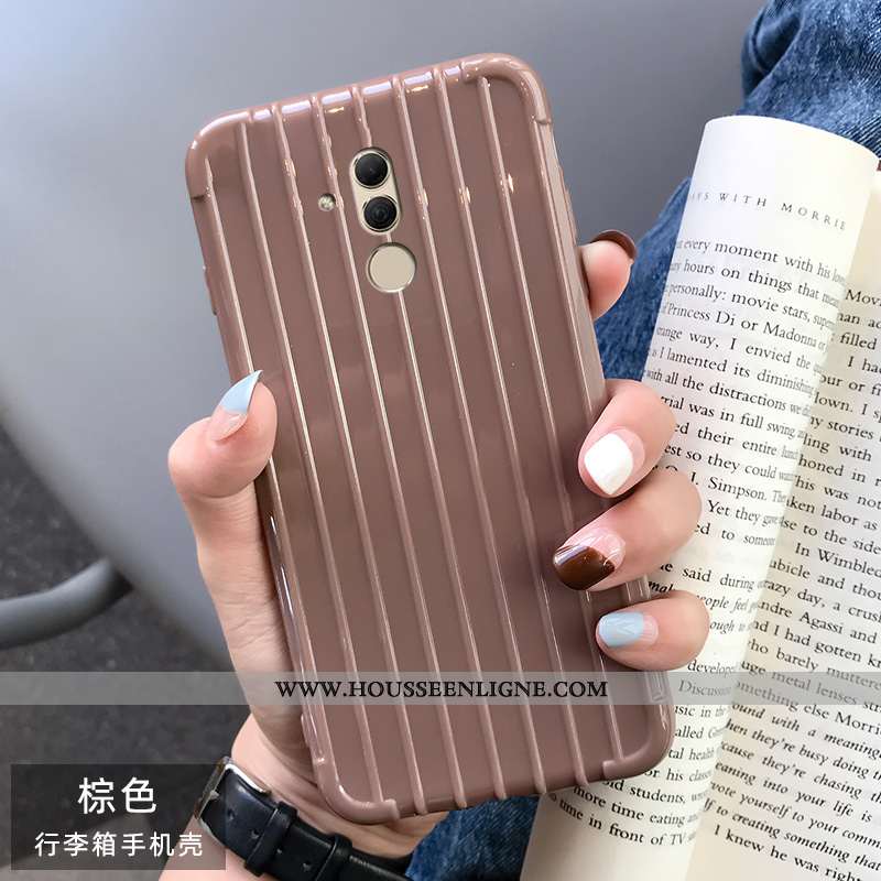 Housse Huawei Mate 20 Lite Fluide Doux Téléphone Portable Étui Couleur Unie Coque Vert Verte