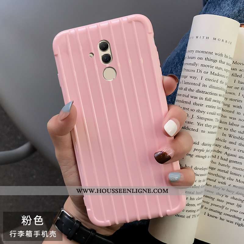 Housse Huawei Mate 20 Lite Fluide Doux Téléphone Portable Étui Couleur Unie Coque Vert Verte