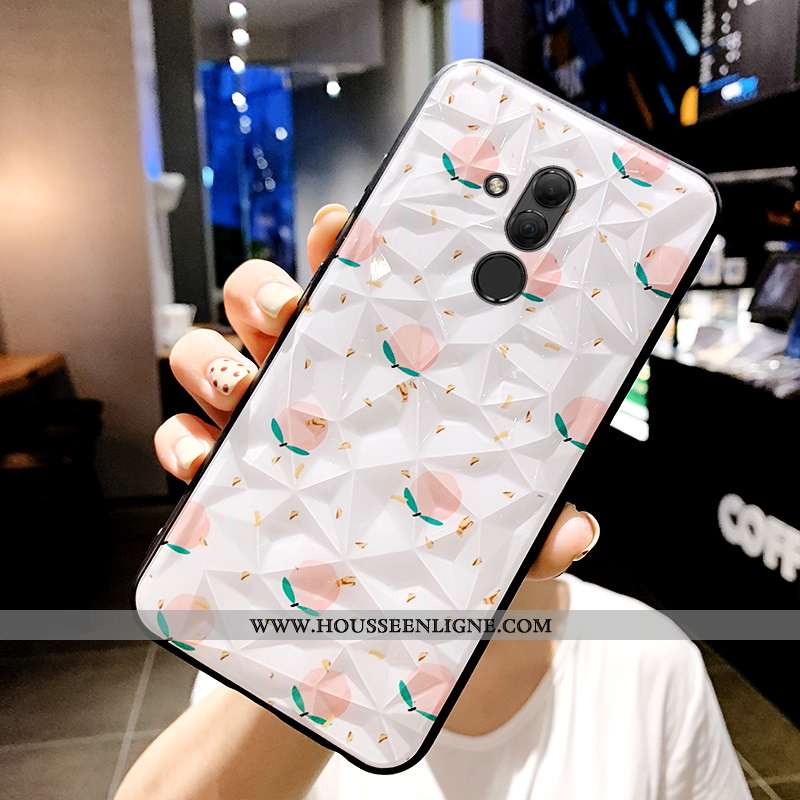 Housse Huawei Mate 20 Lite Modèle Fleurie Protection Blanc Frais Téléphone Portable Charmant Ornemen