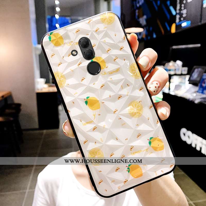 Housse Huawei Mate 20 Lite Modèle Fleurie Protection Blanc Frais Téléphone Portable Charmant Ornemen