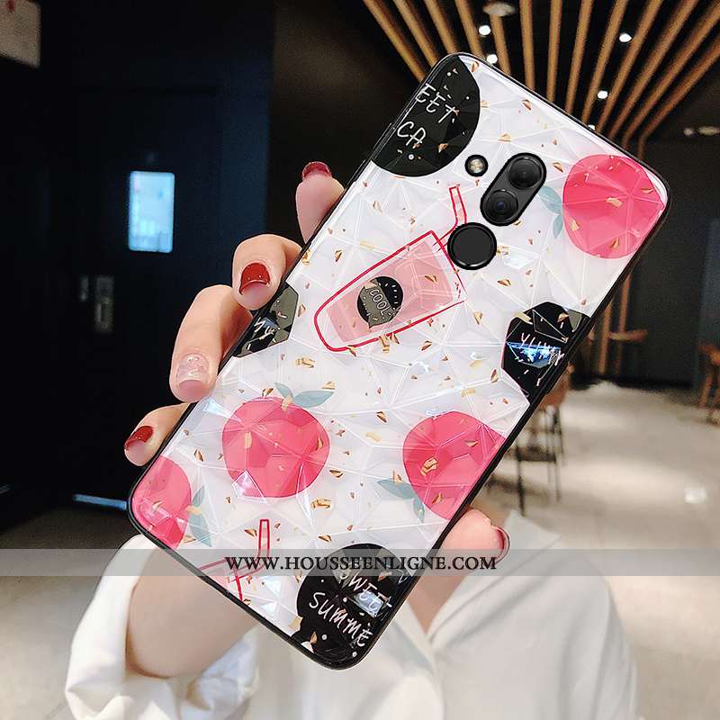 Housse Huawei Mate 20 Lite Modèle Fleurie Protection Blanc Frais Téléphone Portable Charmant Ornemen