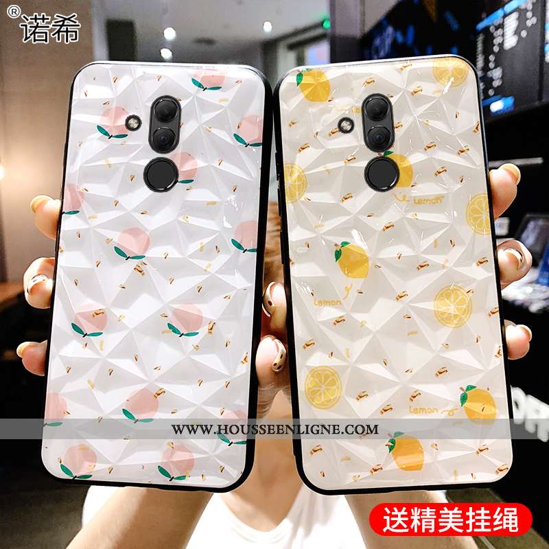 Housse Huawei Mate 20 Lite Modèle Fleurie Protection Blanc Frais Téléphone Portable Charmant Ornemen