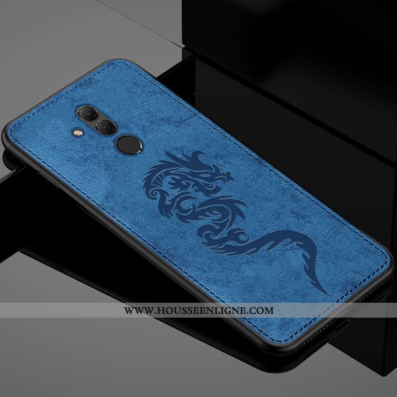 Housse Huawei Mate 20 Lite Personnalité Créatif Protection Téléphone Portable Tissu Mode Étui Bleu