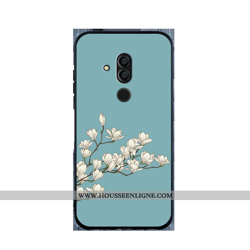 Housse Huawei Mate 20 Lite Personnalité Fluide Doux Coque Bordure Silicone Protection Étui Bleu