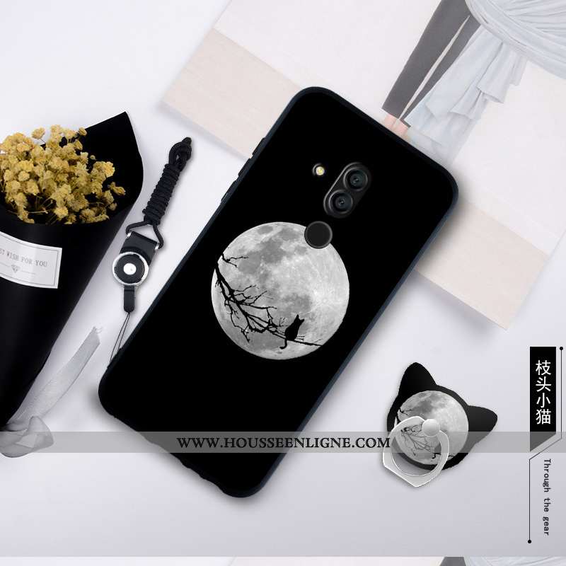 Housse Huawei Mate 20 Lite Personnalité Fluide Doux Coque Bordure Silicone Protection Étui Bleu