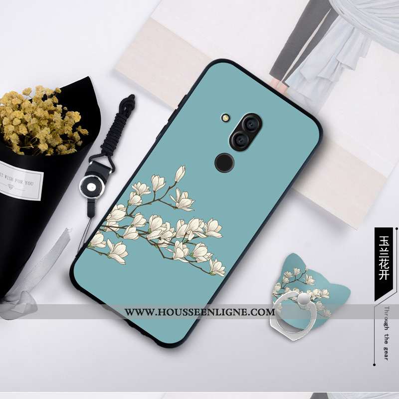 Housse Huawei Mate 20 Lite Personnalité Fluide Doux Coque Bordure Silicone Protection Étui Bleu