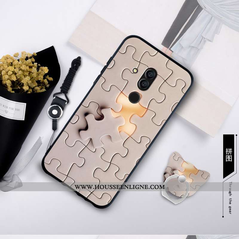 Housse Huawei Mate 20 Lite Personnalité Fluide Doux Coque Bordure Silicone Protection Étui Bleu