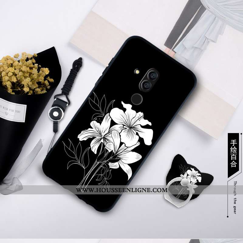 Housse Huawei Mate 20 Lite Personnalité Fluide Doux Coque Bordure Silicone Protection Étui Bleu
