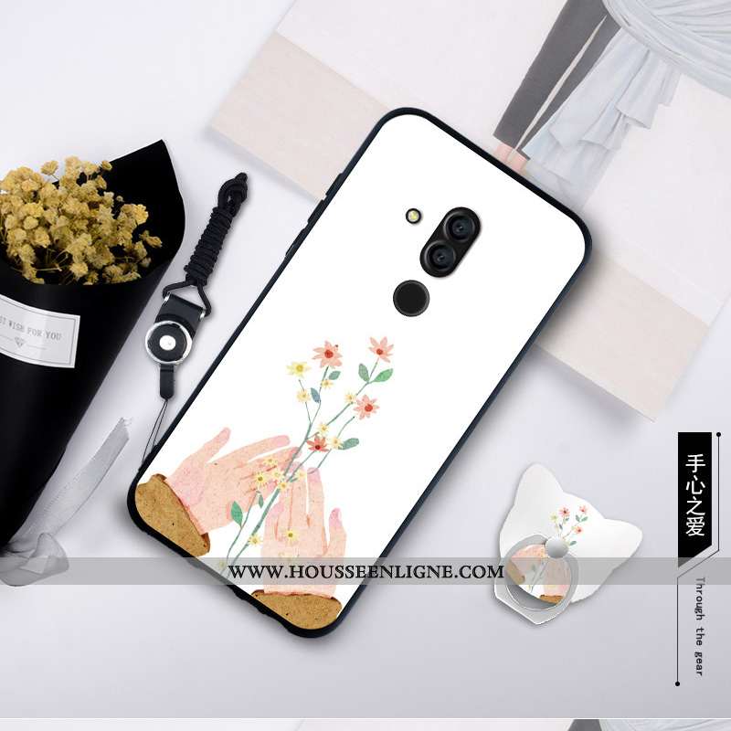 Housse Huawei Mate 20 Lite Personnalité Fluide Doux Coque Bordure Silicone Protection Étui Bleu