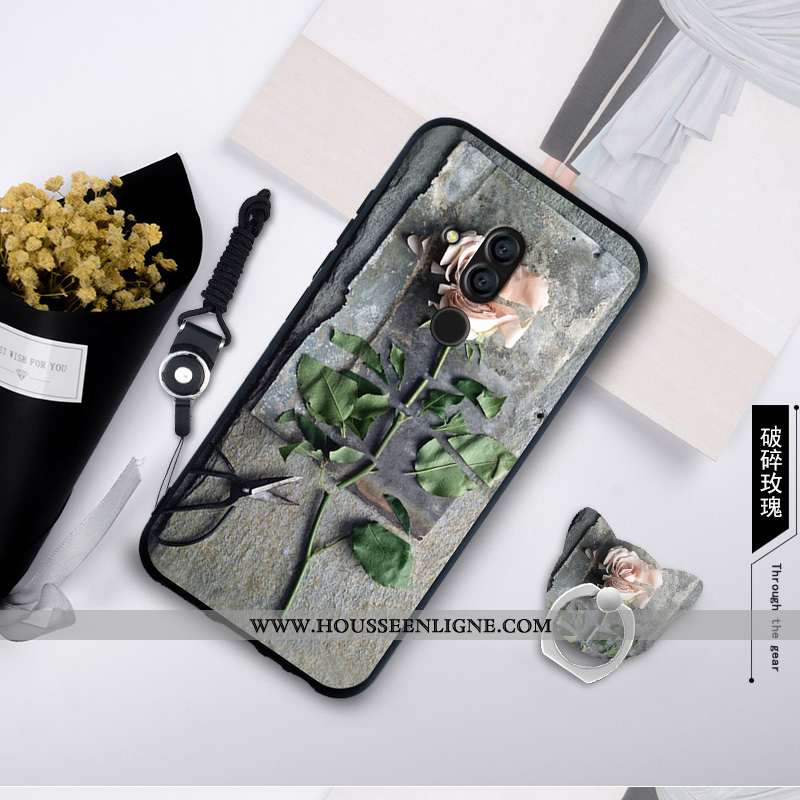 Housse Huawei Mate 20 Lite Personnalité Fluide Doux Coque Bordure Silicone Protection Étui Bleu