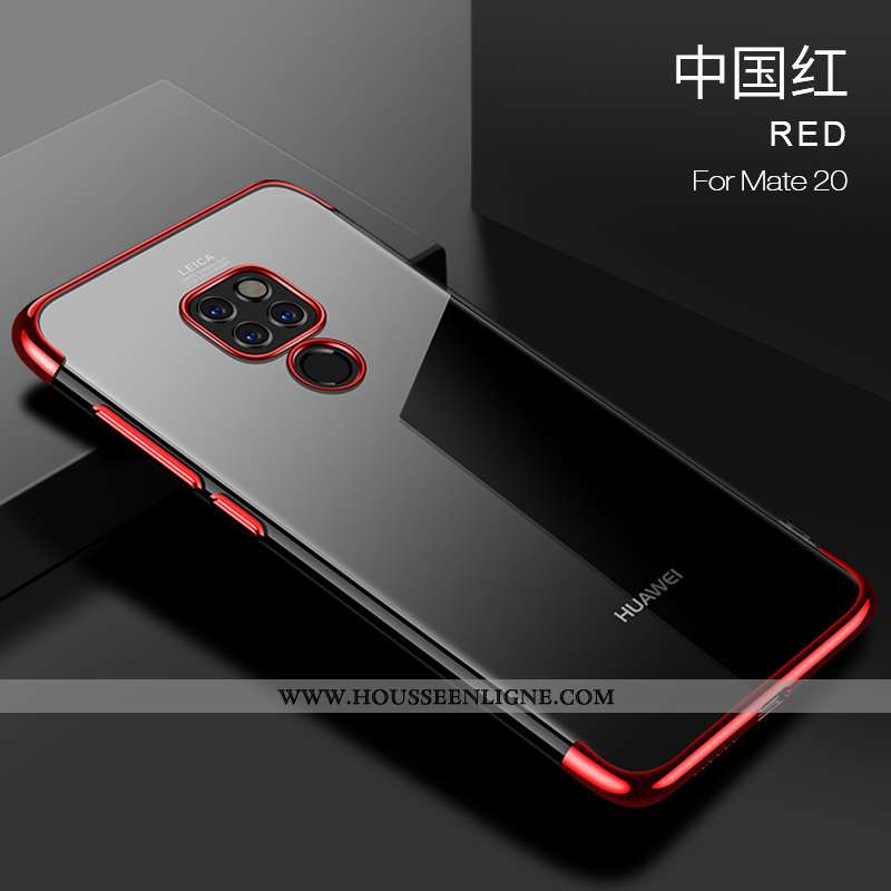 Housse Huawei Mate 20 Légère Fluide Doux Refroidissement Étui Net Rouge Protection Ultra Rose
