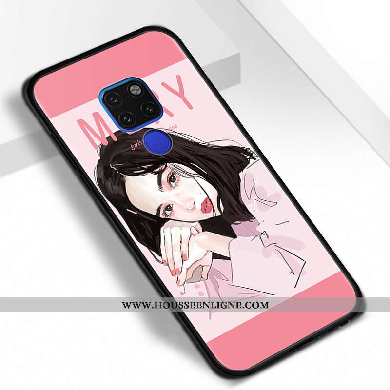 Housse Huawei Mate 20 Personnalité Tendance Rose Téléphone Portable Étui Coque Tout Compris