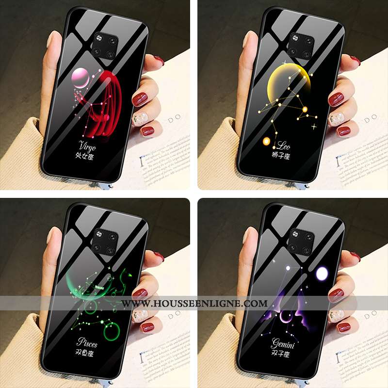 Housse Huawei Mate 20 Pro Charmant Tendance Tout Compris Étui Verre Difficile Amoureux Noir