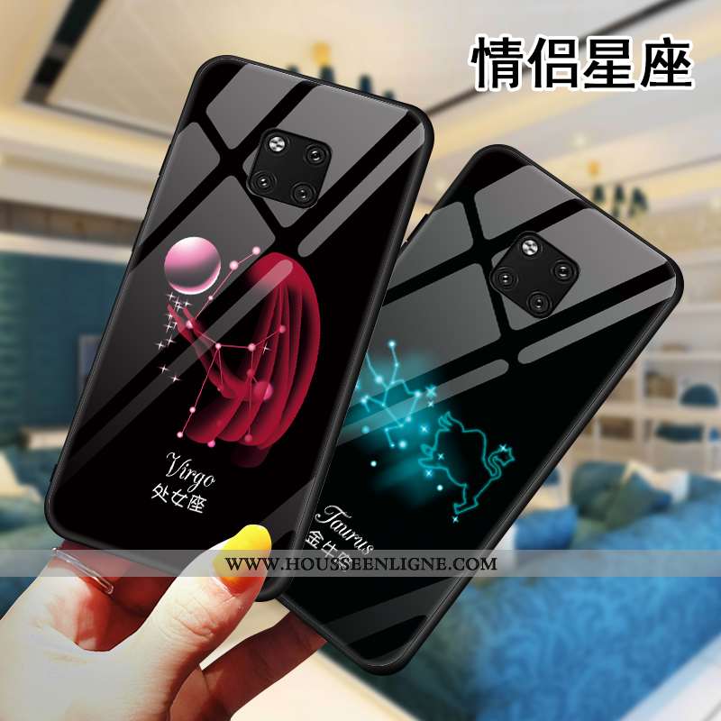 Housse Huawei Mate 20 Pro Charmant Tendance Tout Compris Étui Verre Difficile Amoureux Noir