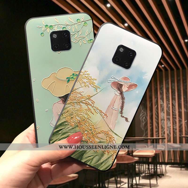 Housse Huawei Mate 20 Pro Délavé En Daim Dessin Animé Protection Incassable Téléphone Portable Tout 