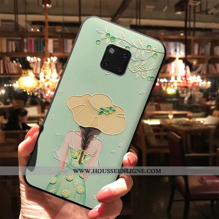 Housse Huawei Mate 20 Pro Délavé En Daim Dessin Animé Protection Incassable Téléphone Portable Tout 