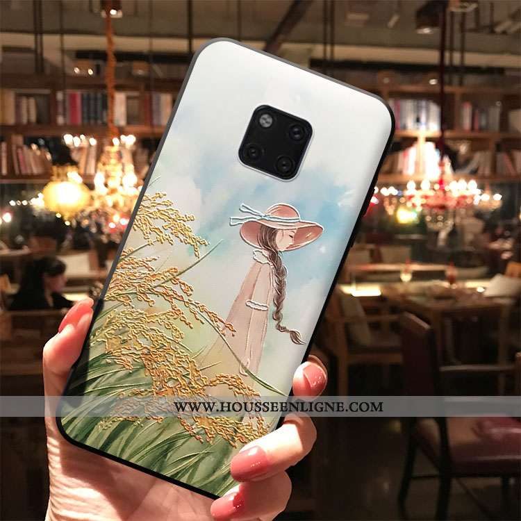 Housse Huawei Mate 20 Pro Délavé En Daim Dessin Animé Protection Incassable Téléphone Portable Tout 