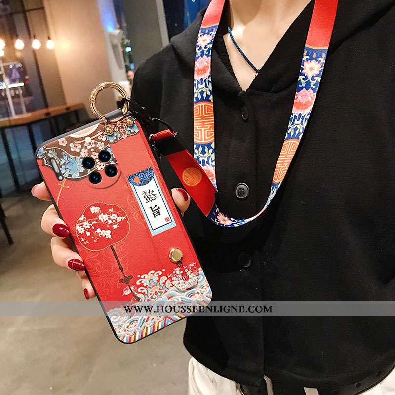 Housse Huawei Mate 20 Pro Fluide Doux Ornements Suspendus Rouge Téléphone Portable Vent Personnalité