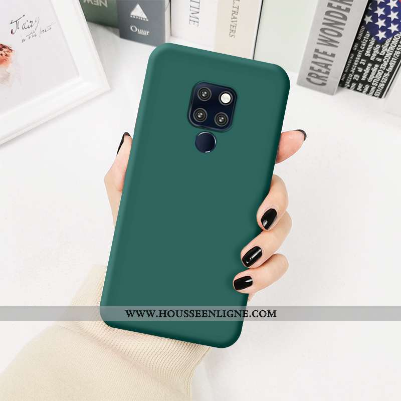 Housse Huawei Mate 20 Pro Fluide Doux Silicone Frais Simple Tout Compris Incassable Tendance Jaune