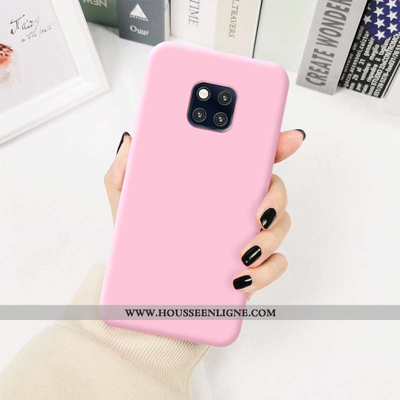 Housse Huawei Mate 20 Pro Fluide Doux Silicone Frais Simple Tout Compris Incassable Tendance Jaune