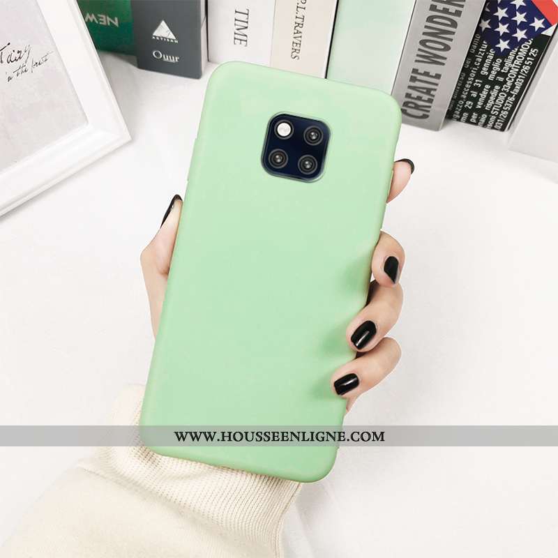 Housse Huawei Mate 20 Pro Fluide Doux Silicone Frais Simple Tout Compris Incassable Tendance Jaune