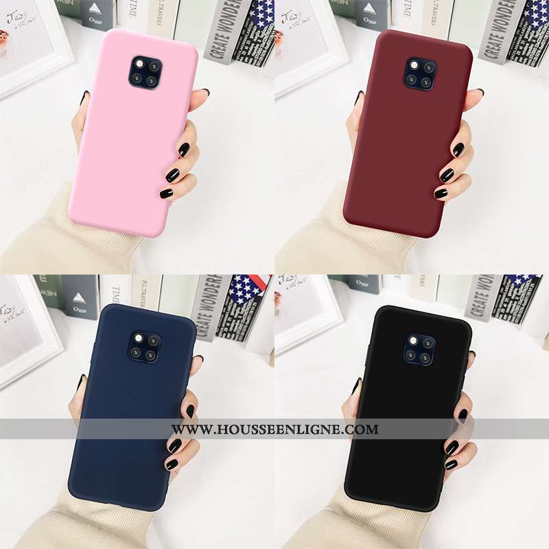Housse Huawei Mate 20 Pro Fluide Doux Silicone Frais Simple Tout Compris Incassable Tendance Jaune