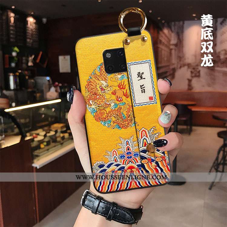 Housse Huawei Mate 20 Pro Mode Protection Créatif Téléphone Portable Étui Personnalité Coque Jaune