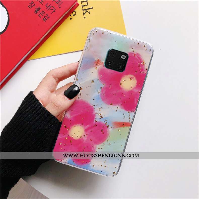 Housse Huawei Mate 20 Pro Personnalité Créatif Protection Simple Rose Net Rouge Nouveau