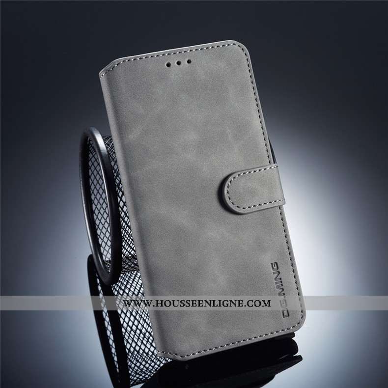 Housse Huawei Mate 20 Pro Protection Portefeuille Téléphone Portable Fluide Doux Gris Coque Carte
