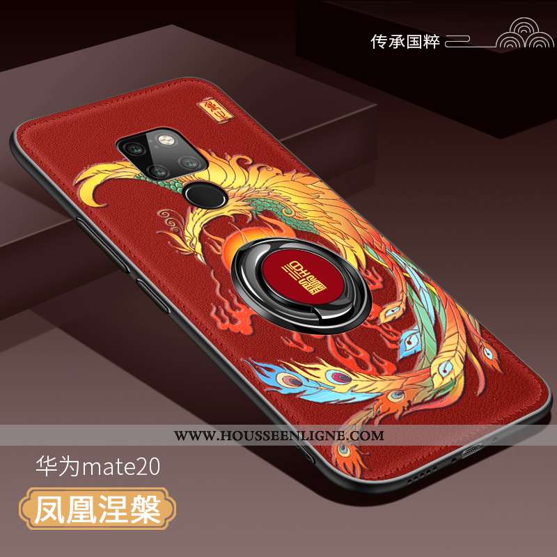 Housse Huawei Mate 20 Protection Ultra Tendance Étui Téléphone Portable Magnétisme Incassable Rouge