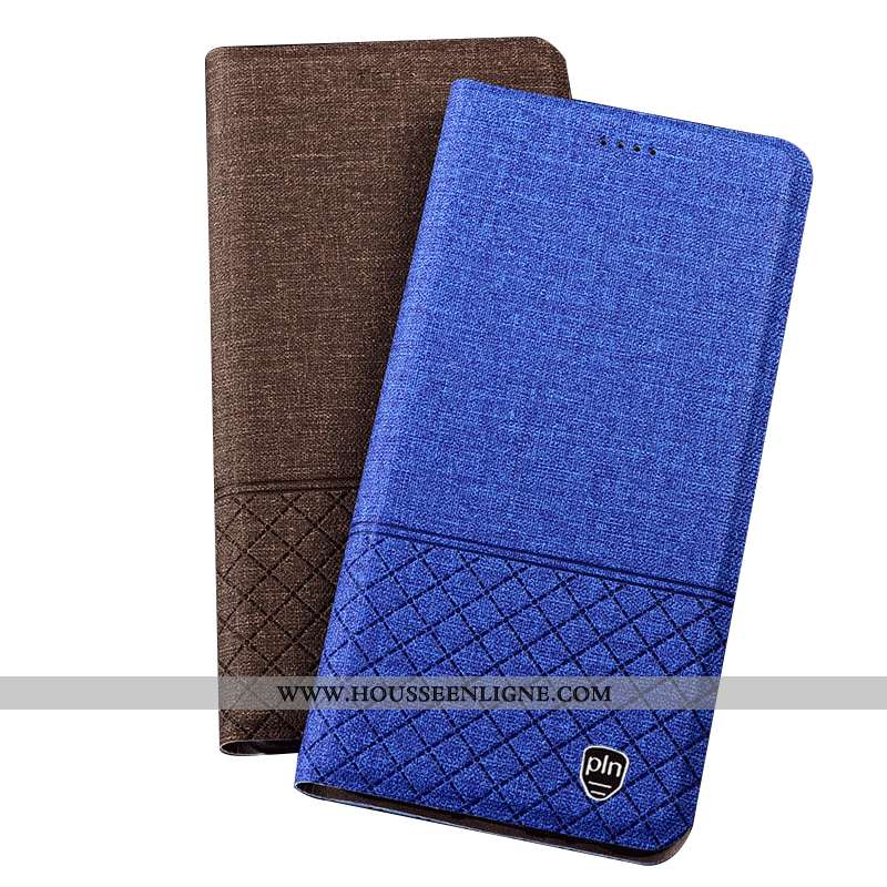Housse Huawei Mate 20 Rs Cuir Protection Téléphone Portable Étui Plaid Bleu Coque