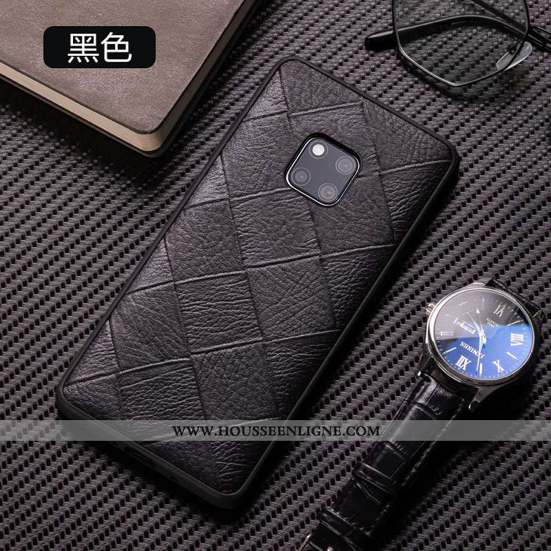 Housse Huawei Mate 20 Rs Cuir Véritable Ultra Incassable Tout Compris Bovins Fluide Doux Luxe Marron
