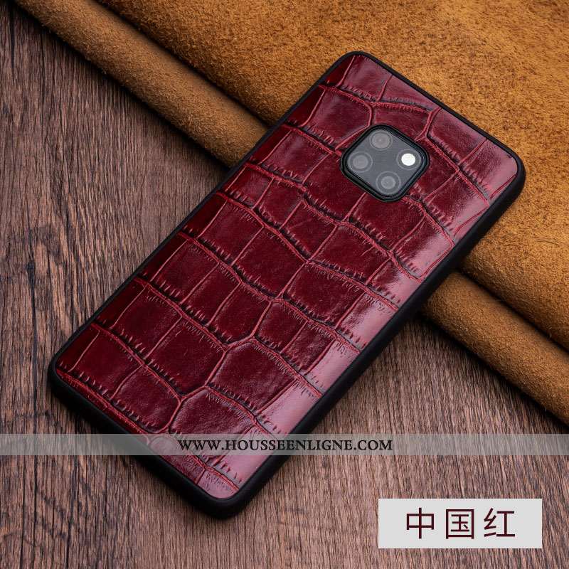 Housse Huawei Mate 20 Rs Luxe Cuir Véritable Cuir Business Coque Étui Téléphone Portable Bleu
