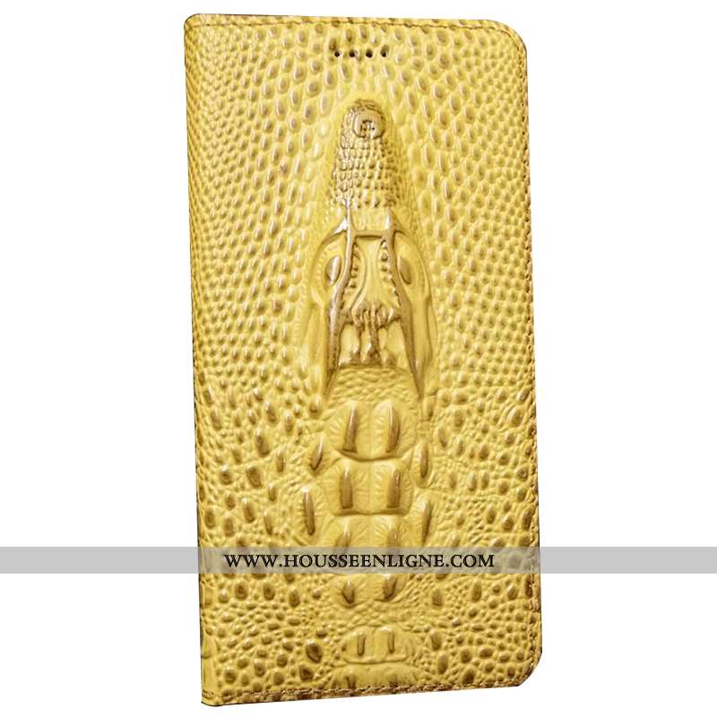 Housse Huawei Mate 20 Rs Modèle Fleurie Protection Téléphone Portable Cuir Jaune Coque Incassable