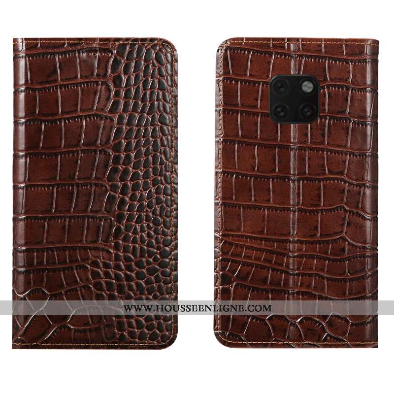 Housse Huawei Mate 20 Rs Protection Cuir Véritable Téléphone Portable Rouge Modèle Fleurie Tout Comp