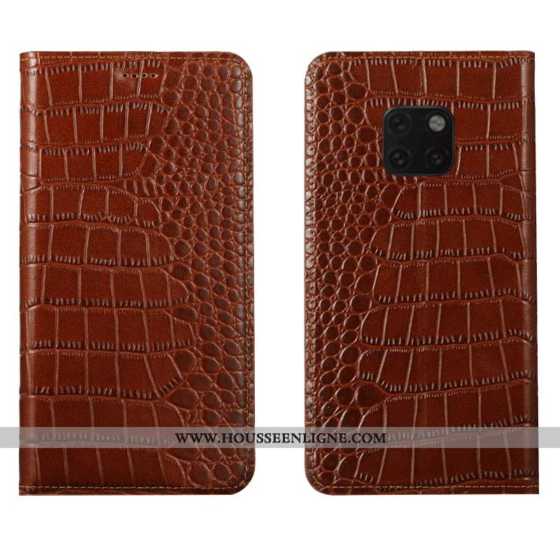 Housse Huawei Mate 20 Rs Protection Cuir Véritable Téléphone Portable Rouge Modèle Fleurie Tout Comp