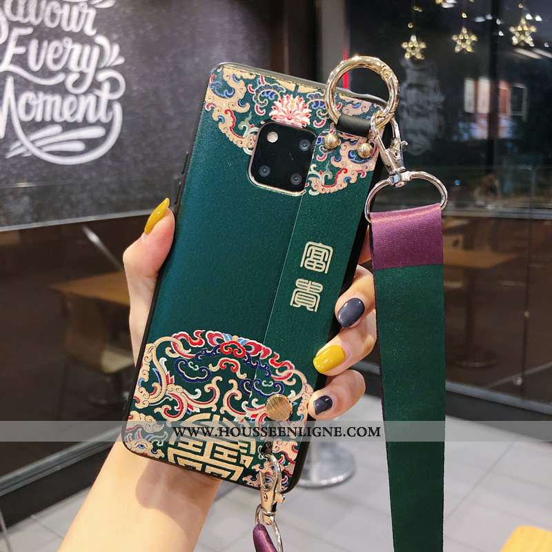 Housse Huawei Mate 20 Rs Protection Personnalité Tendance Coque Vert Net Rouge Incassable Verte