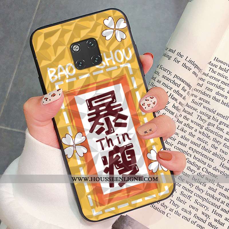 Housse Huawei Mate 20 Rs Tendance Modèle Fleurie Bleu Personnalité Incassable Losange Étui