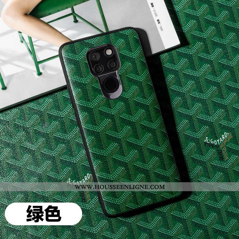 Housse Huawei Mate 20 X Légère Cuir Coque Luxe Véritable Étui Tendance Tout Compris Verte