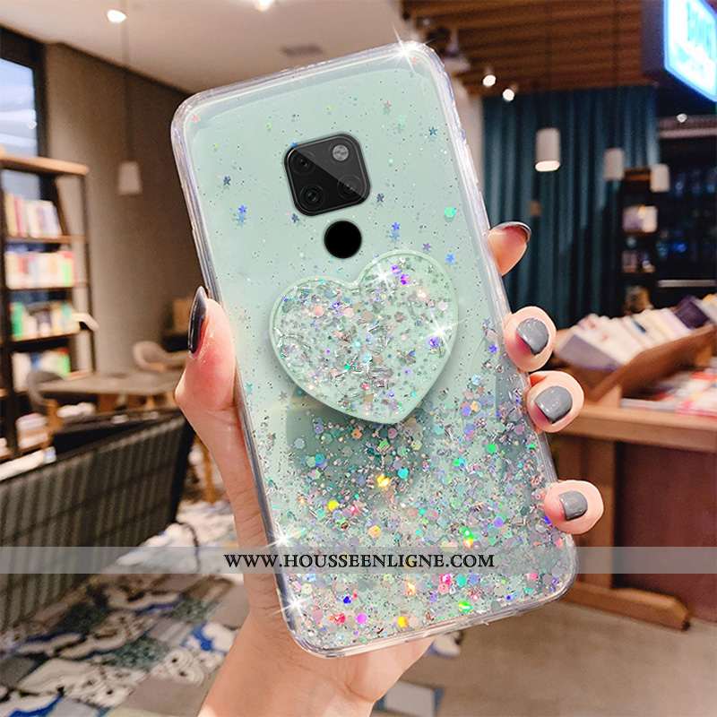 Housse Huawei Mate 20 X Mode Protection Incassable Net Rouge Quicksand Ballon Étui Verte