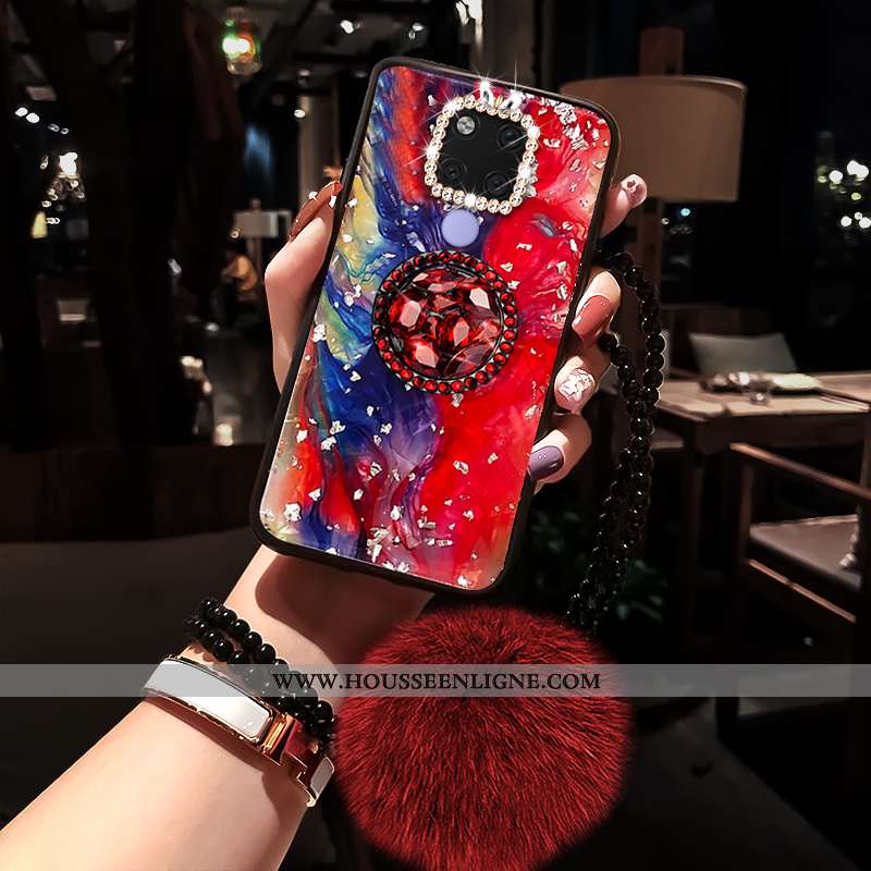 Housse Huawei Mate 20 X Personnalité Créatif Coque Étui Luxe Mode Tendance Rouge