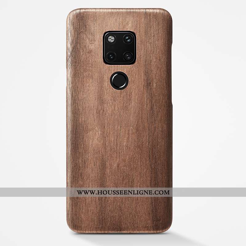 Housse Huawei Mate 20 X Personnalité En Bois Ultra Étui Noir Tendance Téléphone Portable