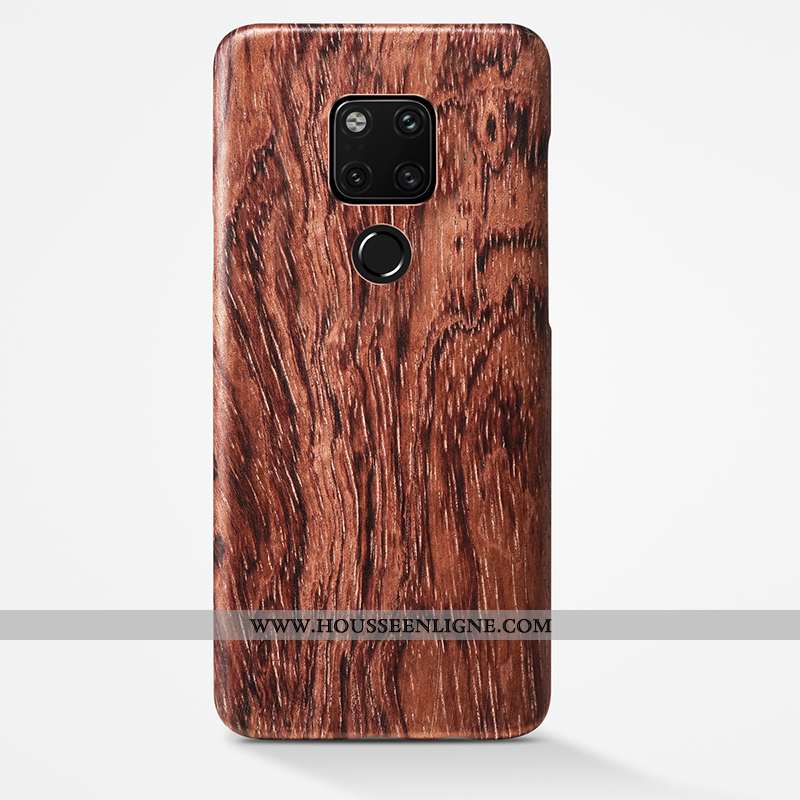 Housse Huawei Mate 20 X Personnalité En Bois Ultra Étui Noir Tendance Téléphone Portable