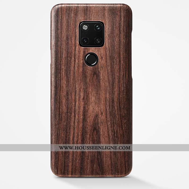 Housse Huawei Mate 20 X Personnalité En Bois Ultra Étui Noir Tendance Téléphone Portable